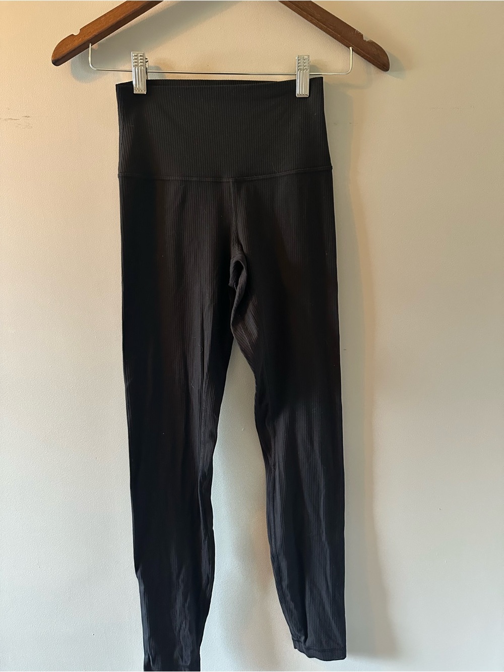 lululemon Align Black Ribbed High-Waist Leggings 28” length